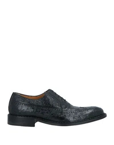 A.testoni A. Testoni Man Lace-up Shoes Black Size 7.5 Leather