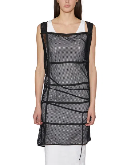 A_me Long Mesh Sweater In Black