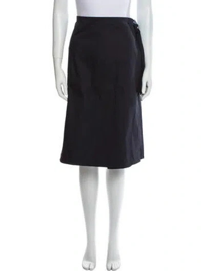 Pre-owned A_plan_application Knee-length Skirt In Blue