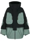 Aa Spectrum Zip-up Padded Down Jacket In Green