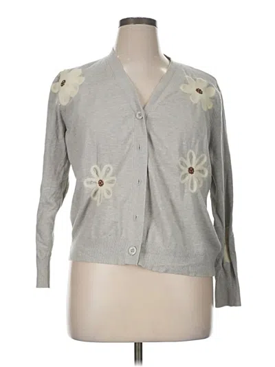 Pre-owned Aaeda Cardigan Sweater In Silver