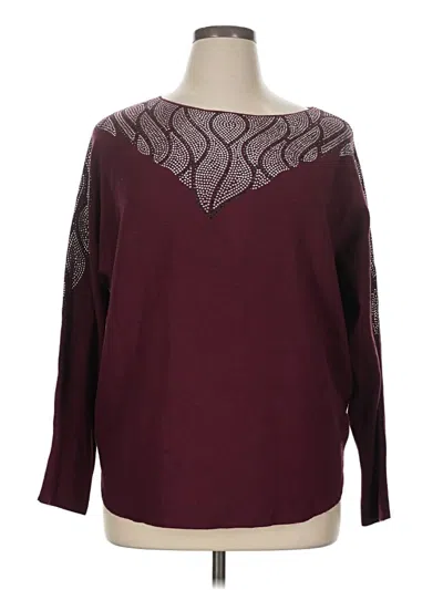 Pre-owned Aaeda Pullover Sweater In Burgundy