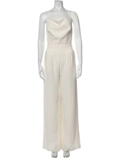 Pre-owned Aaizél Cowl Neck Jumpsuit In Neutrals
