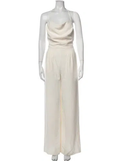 Pre-owned Aaizél Halterneck Jumpsuit In Neutrals