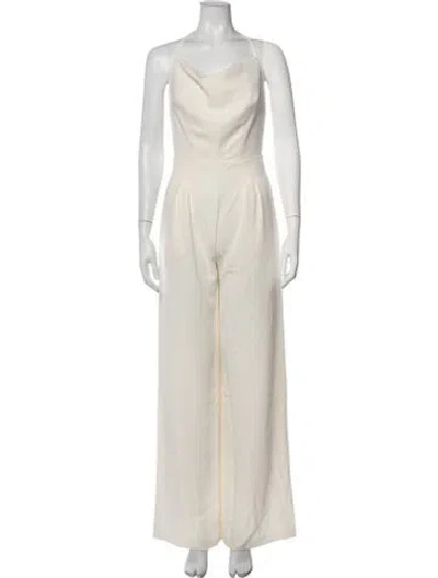 Pre-owned Aaizél Halterneck Jumpsuit In Neutrals