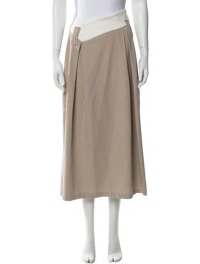 Pre-owned Aaizél Midi Length Skirt In Neutral