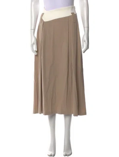 Pre-owned Aaizél Midi Length Skirt In Neutral