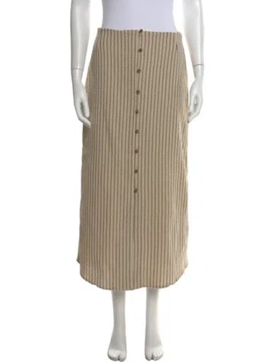 Pre-owned Aaizél Nylon Midi Length Skirt In Neutral