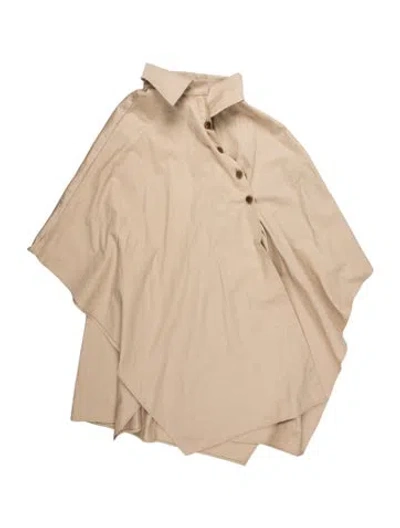 Pre-owned Aaizél Pleated Accents Midi Length Skirt W/ Tags In Neutrals