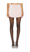 Aaizél Faux Fur Lined Mini Skirt In Mink