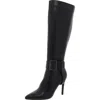 Aaj By Aminah Aiyda Womens Buckle Faux Leather Knee-high Boots In Black