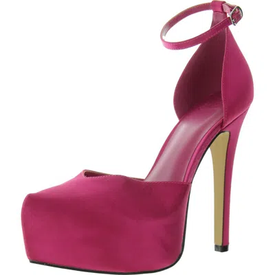 Aaj By Aminah Satiya Womens Faux Suede Platform Heels In Multi