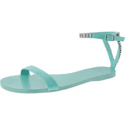 Aaj By Aminah Viktoria Womens Embellished Man Made Ankle Strap In Blue