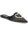 Aaj By Aminah Women's Aviva Heart Mule Flats In Black