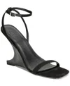 Aaj By Aminah Women's Indigo Wedge Sandals In Black