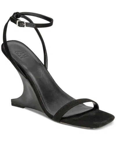 Aaj By Aminah Women's Indigo Wedge Sandals In Black