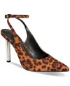 Aaj By Aminah Women's Saraphina Embellished Heel Ankle-strap Pumps In Leopard Print