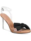 Aaj By Aminah Women's Yahira Lucite Heel Bow Dress Sandals In Multi