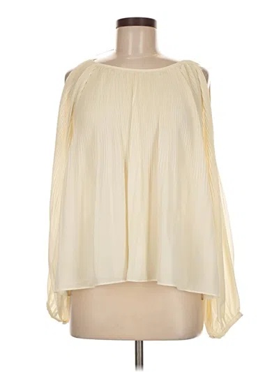 Pre-owned Aakaa 3/4 Sleeve Blouse In Ivory
