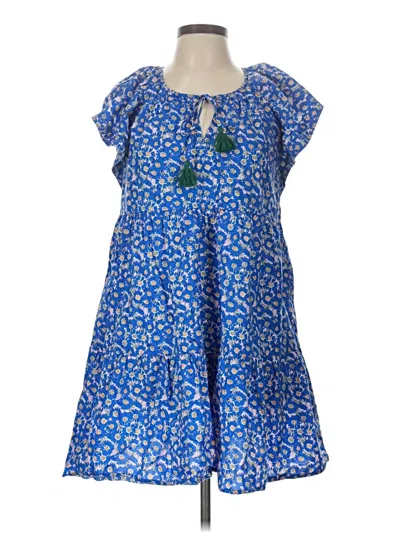 Pre-owned Aakaa Casual Dress In Blue