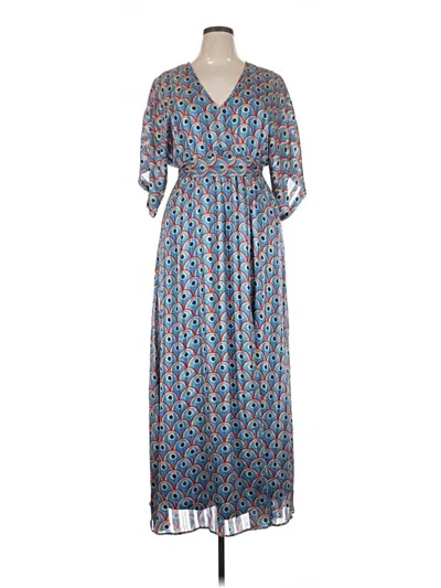 Pre-owned Aakaa Casual Dress In Blue