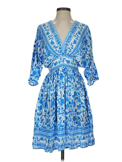 Pre-owned Aakaa Casual Dress In Blue