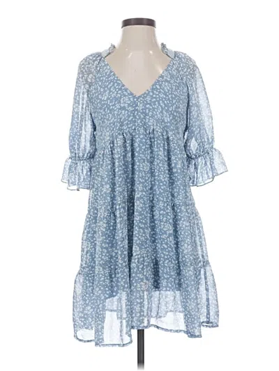 Pre-owned Aakaa Casual Dress In Blue