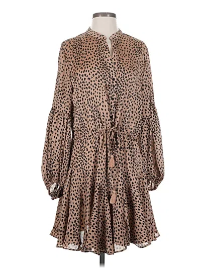 Pre-owned Aakaa Casual Dress In Brown