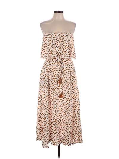 Pre-owned Aakaa Casual Dress In Brown