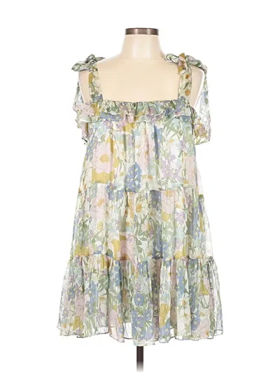 Pre-owned Aakaa Casual Dress In Green