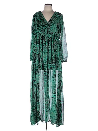 Pre-owned Aakaa Casual Dress In Green