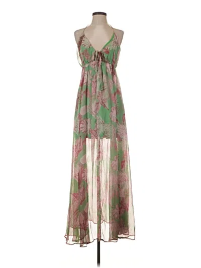 Pre-owned Aakaa Casual Dress In Green