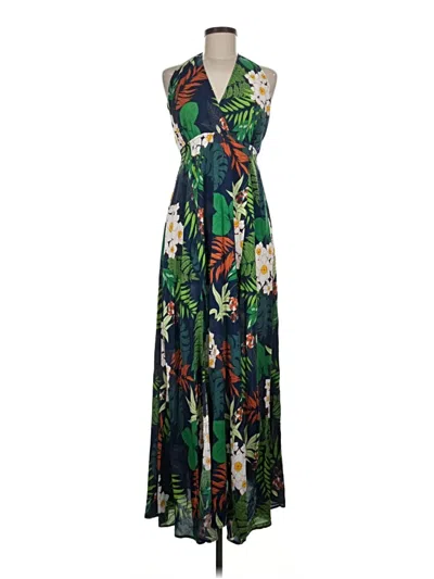 Pre-owned Aakaa Casual Dress In Green