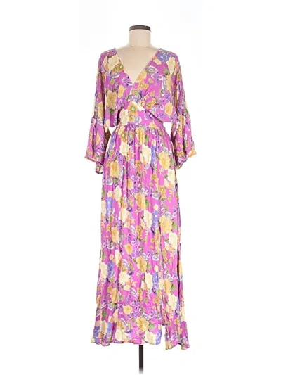 Pre-owned Aakaa Casual Dress In Purple