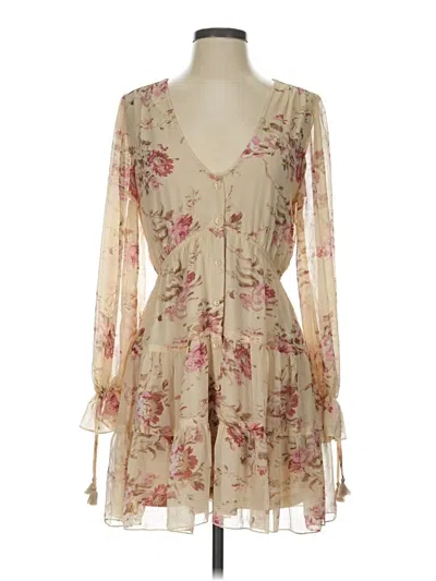 Pre-owned Aakaa Casual Dress In Tan