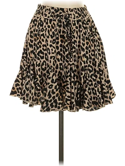 Pre-owned Aakaa Casual Skirt In Brown