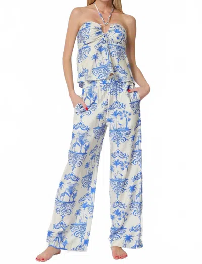 Aakaa Chest Detailing Pants In Blue