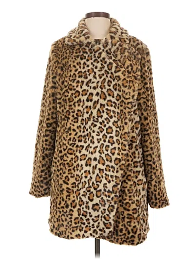 Pre-owned Aakaa Coat In Brown