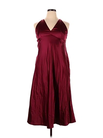 Pre-owned Aakaa Cocktail Dress In Burgundy