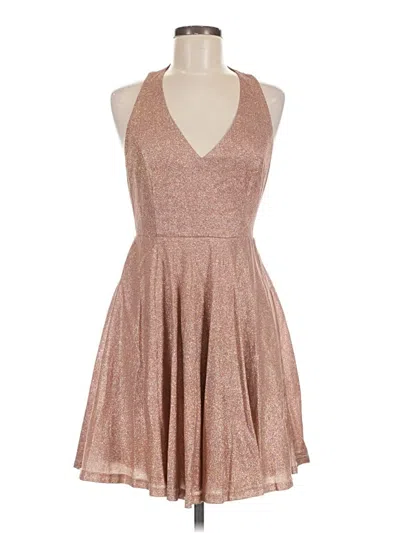 Pre-owned Aakaa Cocktail Dress In Tan