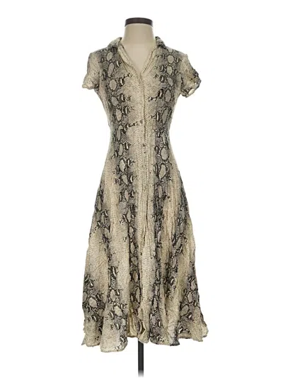 Pre-owned Aakaa Cocktail Dress In Tan