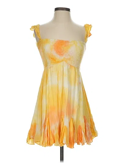 Pre-owned Aakaa Cocktail Dress In Yellow
