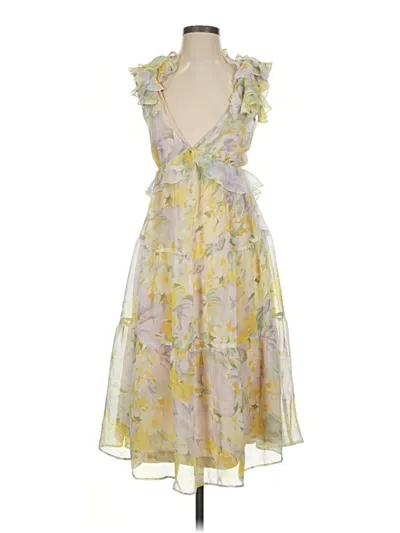 Pre-owned Aakaa Cocktail Dress In Yellow