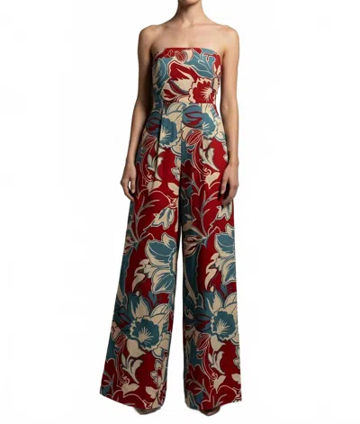 Aakaa Elodie Wide Leg Jumpsuit In Multi