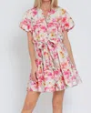 Aakaa Haily Bubble Mini Dress In Pink In Pink