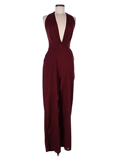 Pre-owned Aakaa Jumpsuit In Burgundy