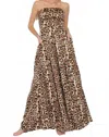 Aakaa Linda Jumpsuit In Leopard In Animal Print