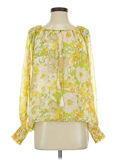 Pre-owned Aakaa Long Sleeve Blouse In Yellow