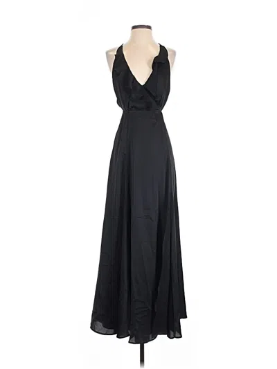 Pre-owned Aakaa Sleeveless Top Black Halter Neckline Tops