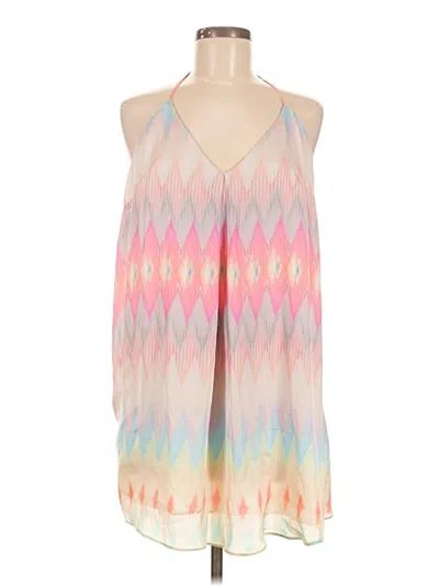 Pre-owned Aakaa Tank Top Pink Halter Neckline Tops